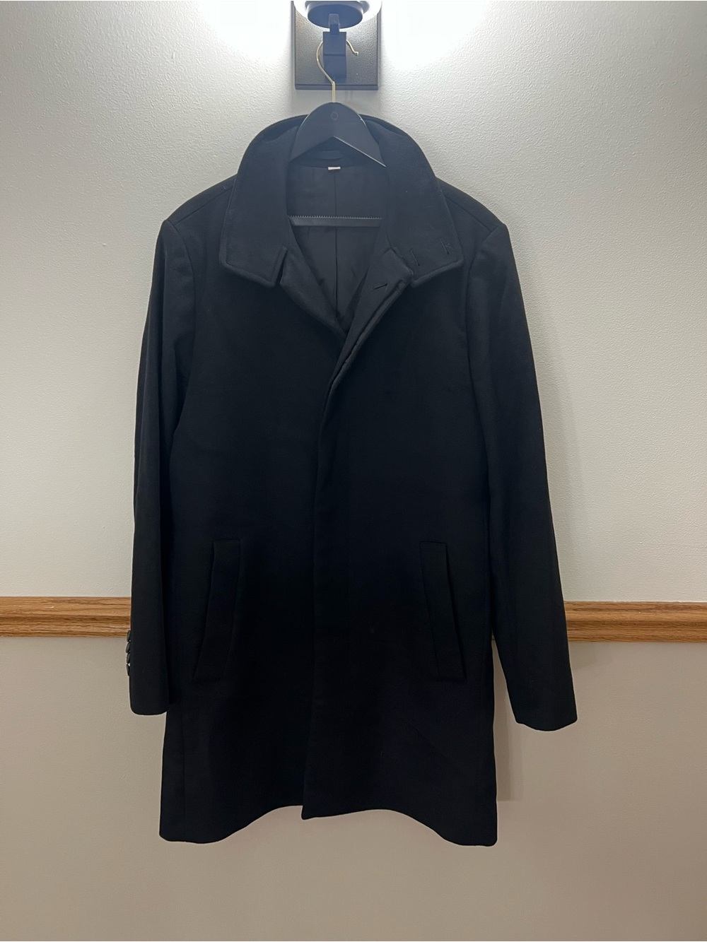 EUC Tiger of Sweden Wool Cashmere Black  Aleric Funnel-Neck size 52 / Large
